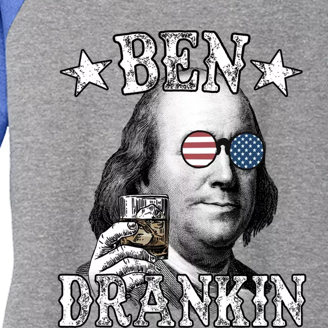 4th Of July Ben Drankin Benjamin Franklin Gift Women's Tri-Blend 3/4-Sleeve Raglan Shirt