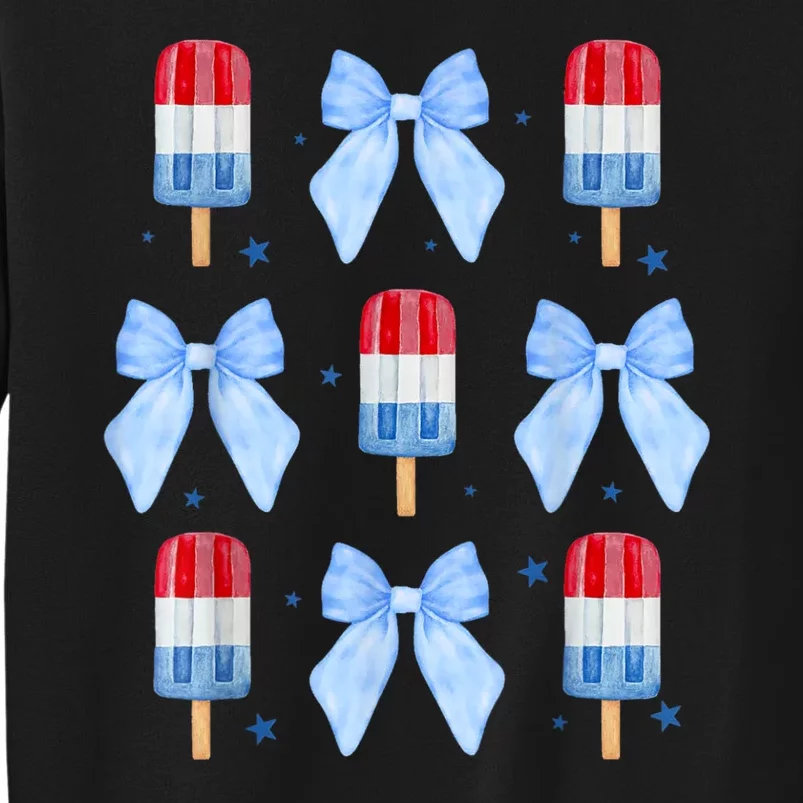 4th Of July Cute Popsicle Bows Patriotic Sweatshirt