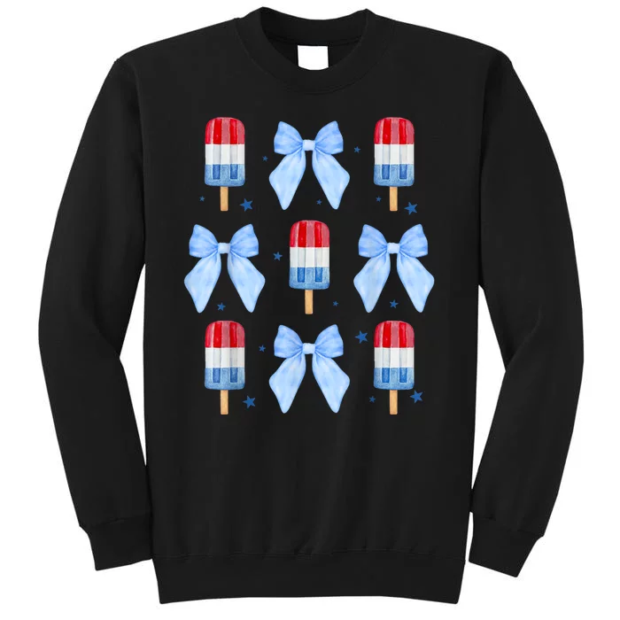 4th Of July Cute Popsicle Bows Patriotic Sweatshirt