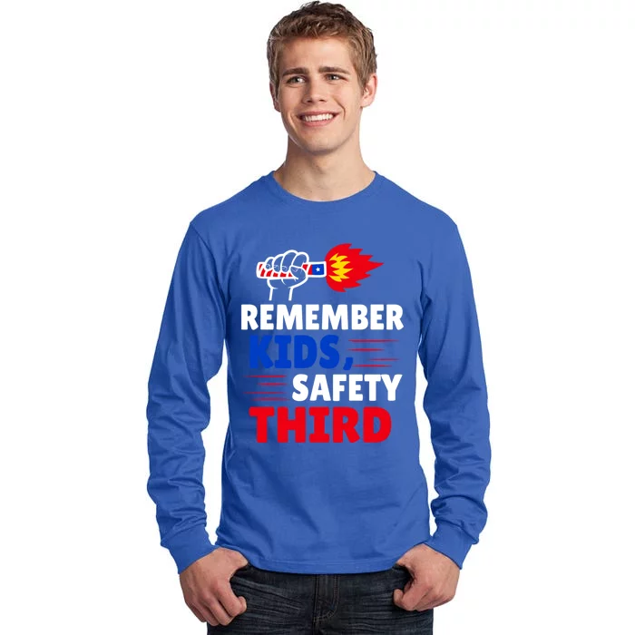 4th Of July Firecrackers Patriotic Fireworks Safety Third Gift Tall Long Sleeve T-Shirt