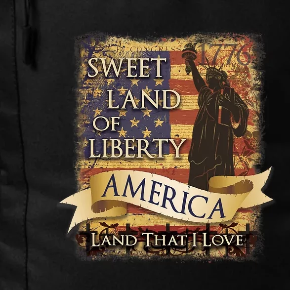 4th Of July America Sweet Land Of Liberty Patriotic Usa Flag Daily Commute Backpack