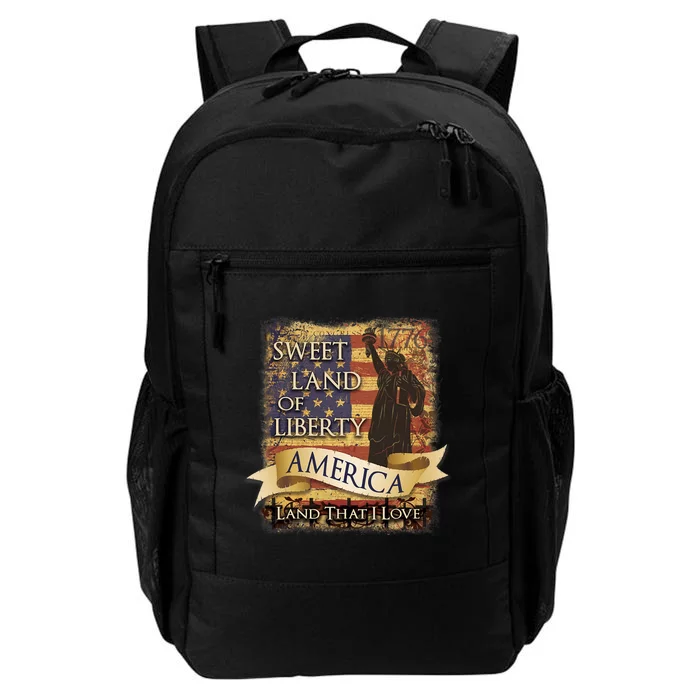 4th Of July America Sweet Land Of Liberty Patriotic Usa Flag Daily Commute Backpack