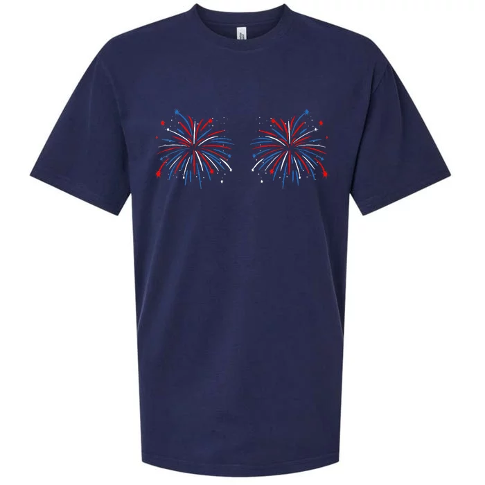 4th of July Fireworks Sueded Cloud Jersey T-Shirt