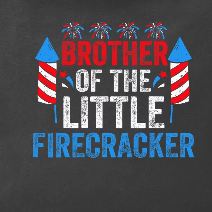 4th Of July Birthday Brother Of The Little Firecracker Zip Tote Bag