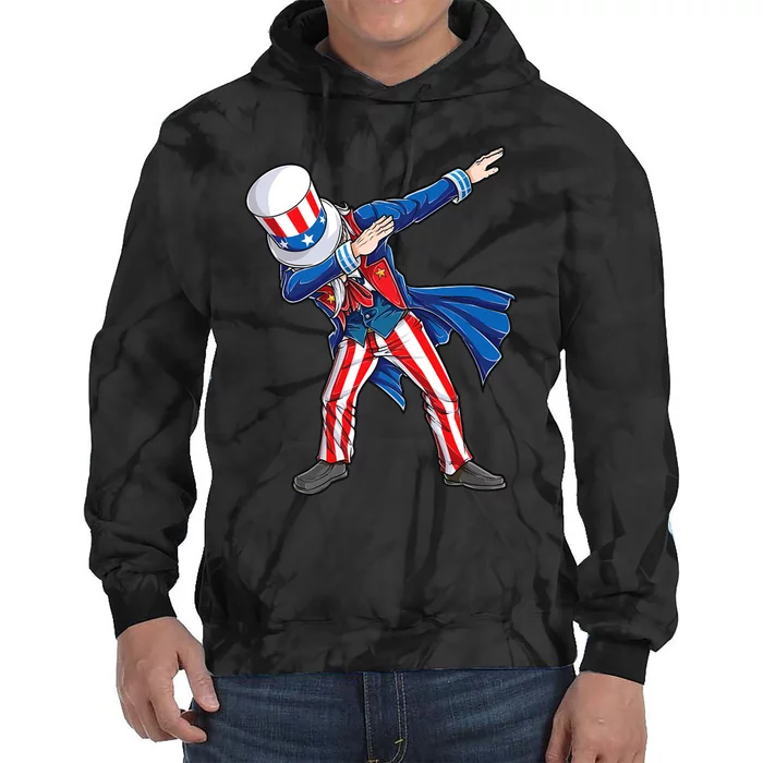 4th Of July For Dabbing Uncle Sam Tie Dye Hoodie