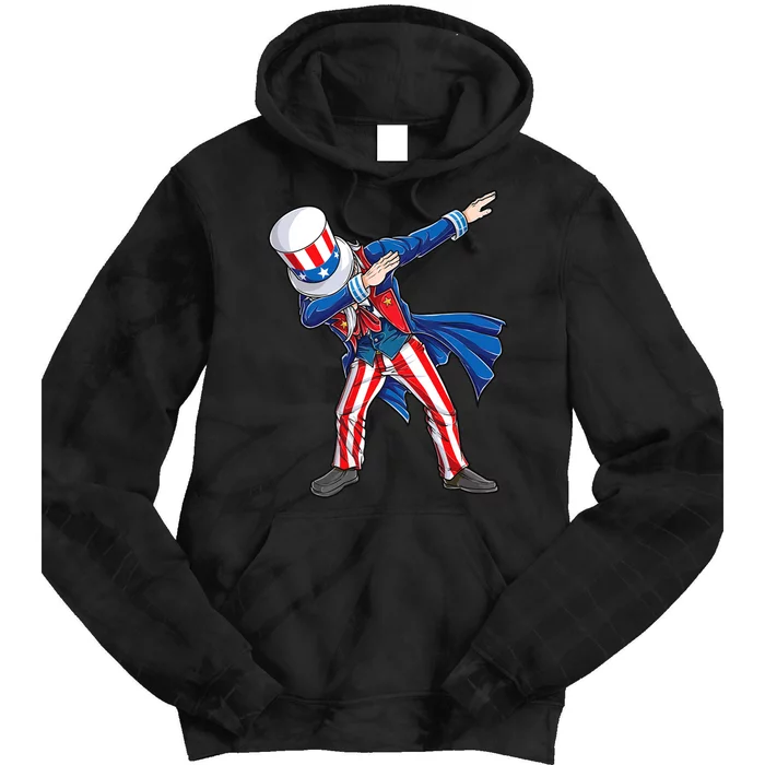 4th Of July For Dabbing Uncle Sam Tie Dye Hoodie