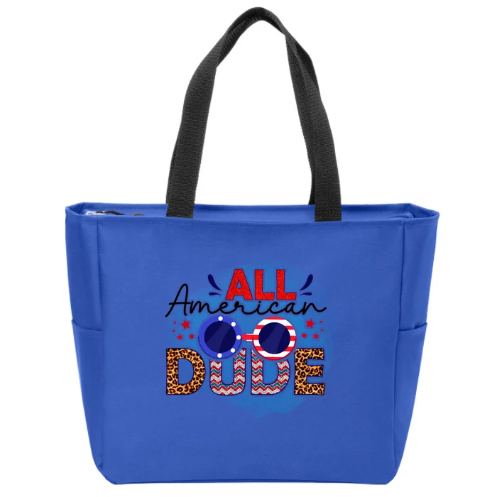 4th Of July Clothes And Accessories All American Dude Gift Zip Tote Bag