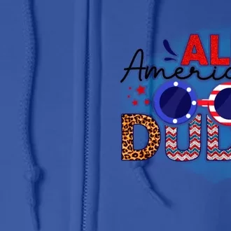 4th Of July Clothes And Accessories All American Dude Gift Full Zip Hoodie