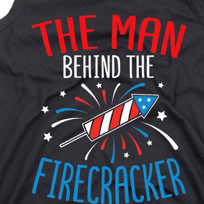 4th Of July Baby Shower The Man Behind The Firecracker Tank Top