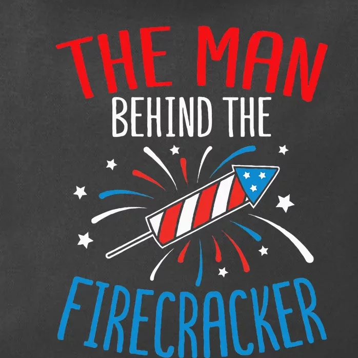 4th Of July Baby Shower The Man Behind The Firecracker Zip Tote Bag