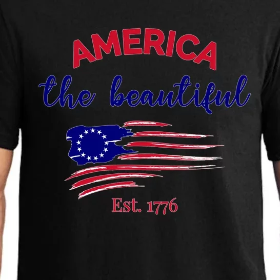 4th Of July America The Beautiful Est Gift Pajama Set