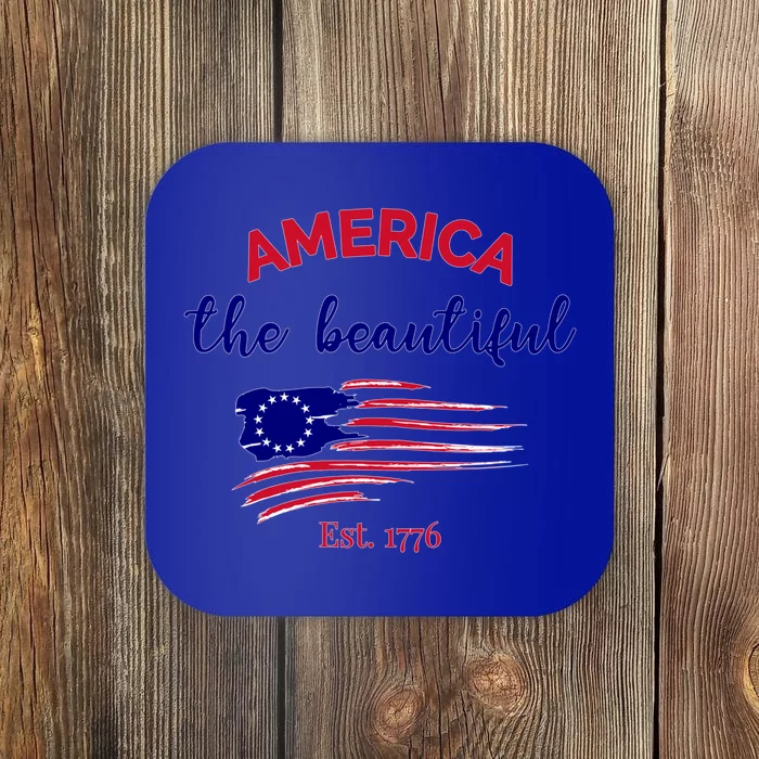 4th Of July America The Beautiful Est Gift Coaster