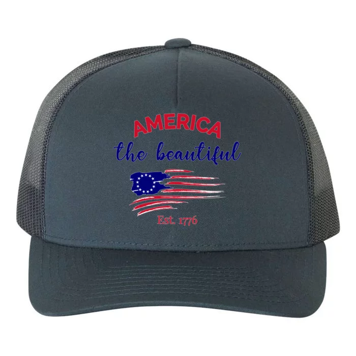 4th Of July America The Beautiful Est Gift Yupoong Adult 5-Panel Trucker Hat