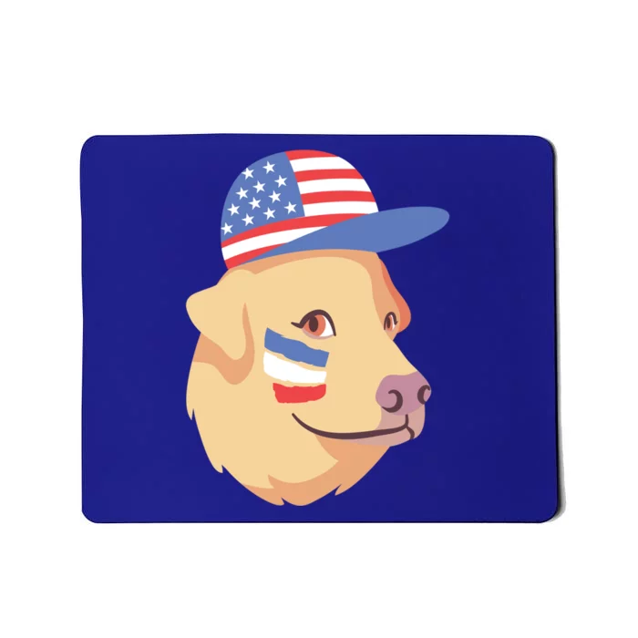 4th Of July Labrador Dog American Flag Graphic Gift Mousepad