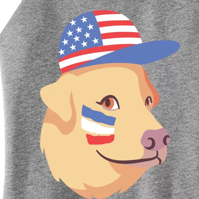 4th Of July Labrador Dog American Flag Graphic Gift Women’s Perfect Tri Rocker Tank