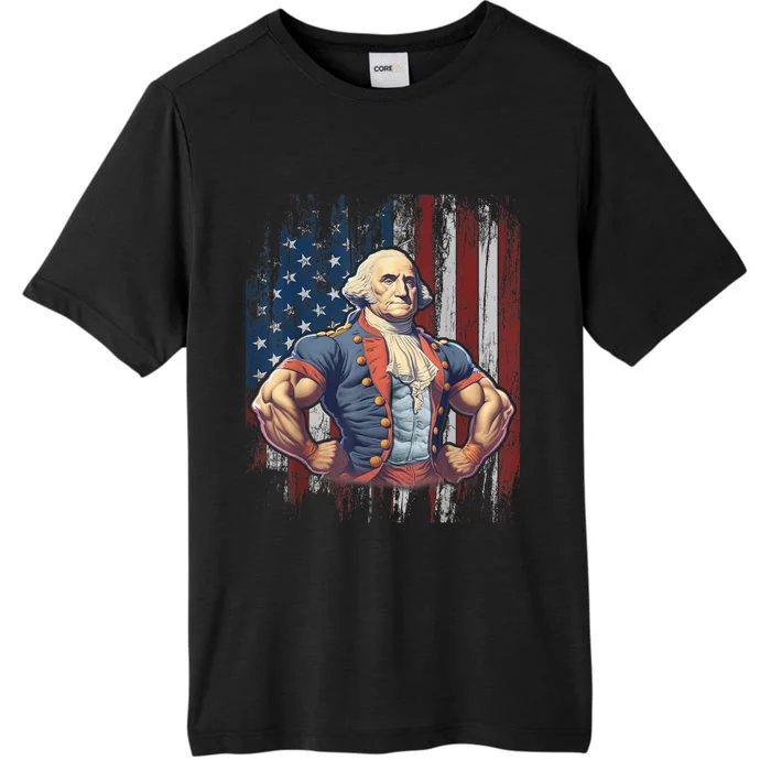 4th Of July Patriotic Funny George Washington July 4th ChromaSoft Performance T-Shirt