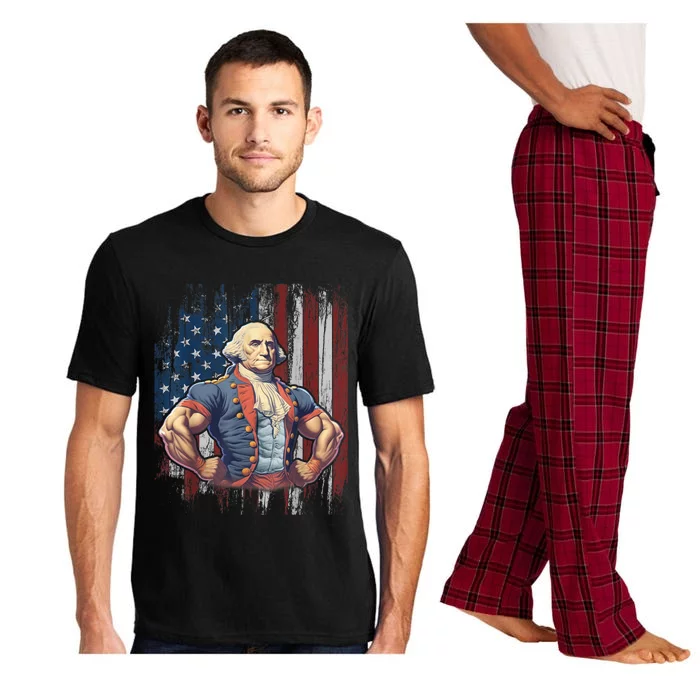 4th Of July Patriotic Funny George Washington July 4th Pajama Set