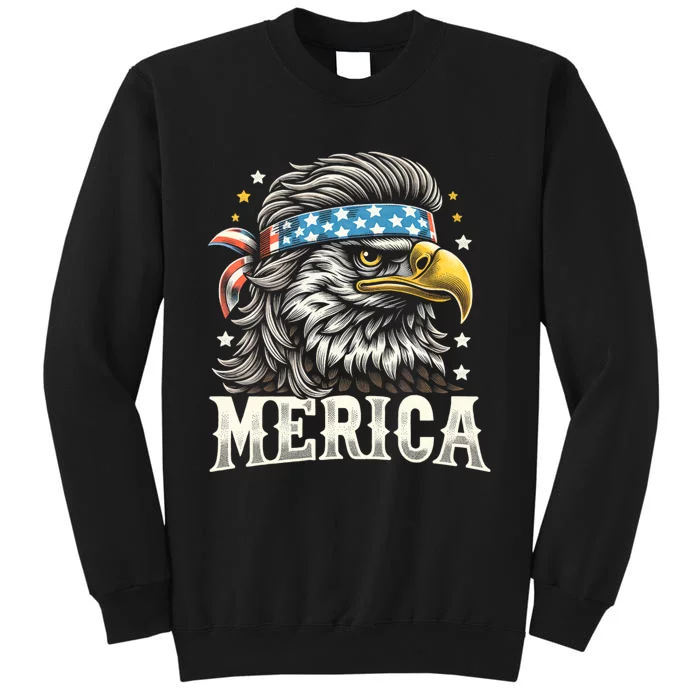 4th Of July Patriotic Funny Eagle July 4th Usa Merica Tall Sweatshirt