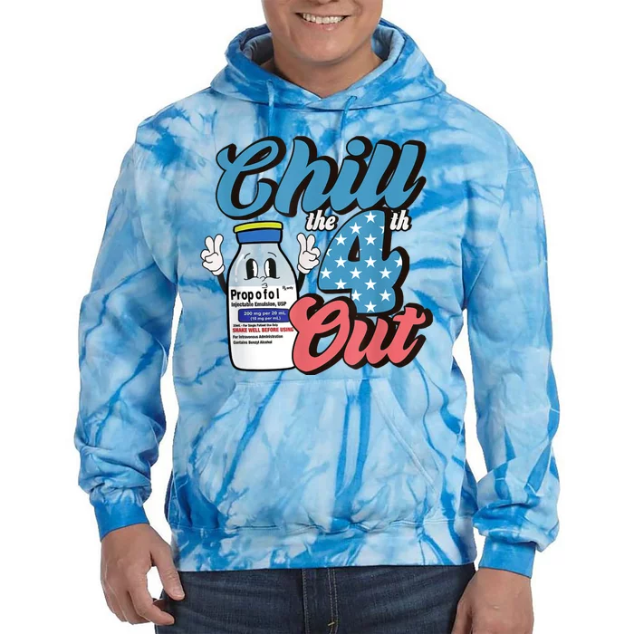 4th Of July ICU Nurse Chill Out Propofol Sedation Squad CCU Tie Dye Hoodie