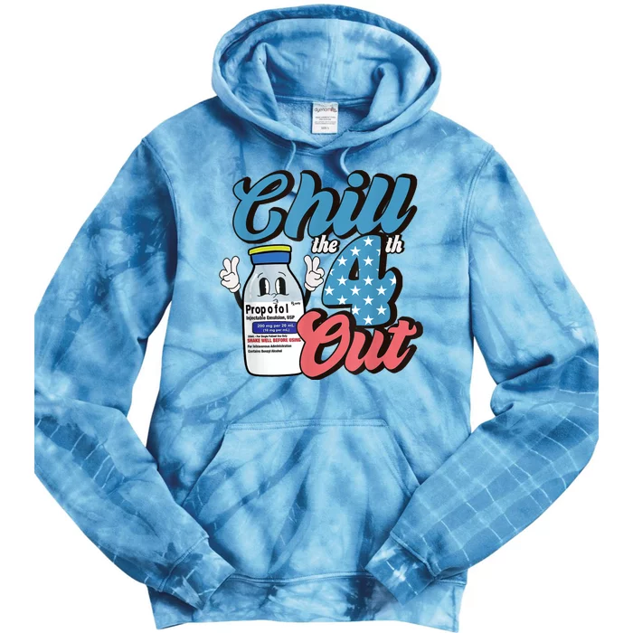 4th Of July ICU Nurse Chill Out Propofol Sedation Squad CCU Tie Dye Hoodie