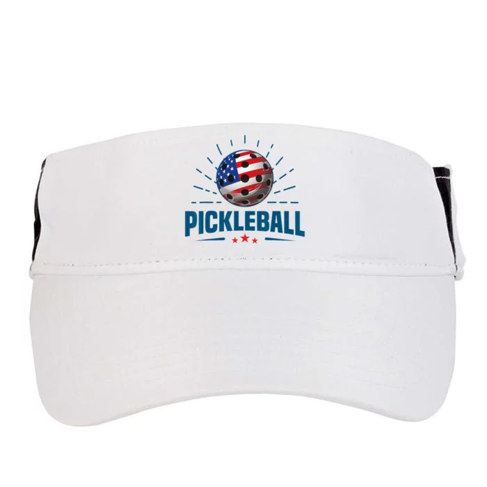 4th Of July Patriotic American Flag Pickleball Lover Adult Drive Performance Visor