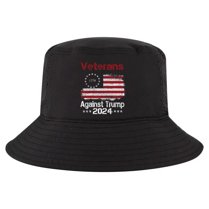 4th Of July Veterans Against Trump 2024 American Flag Cool Comfort Performance Bucket Hat