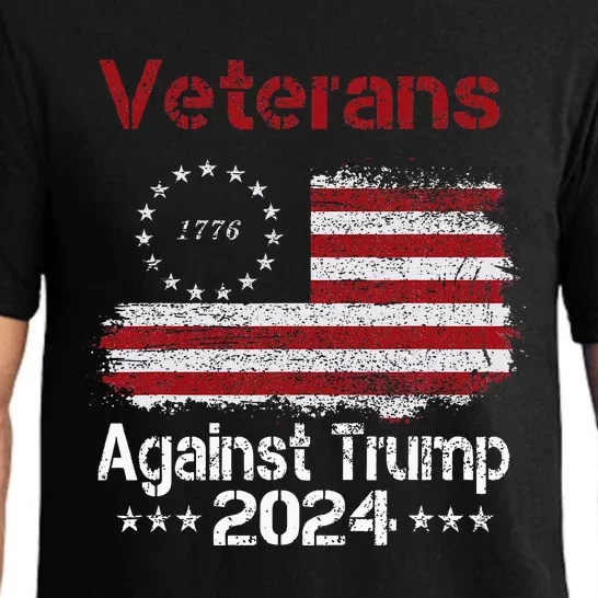 4th Of July Veterans Against Trump 2024 American Flag Pajama Set