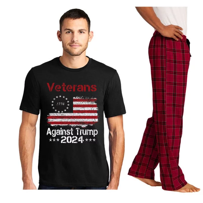 4th Of July Veterans Against Trump 2024 American Flag Pajama Set