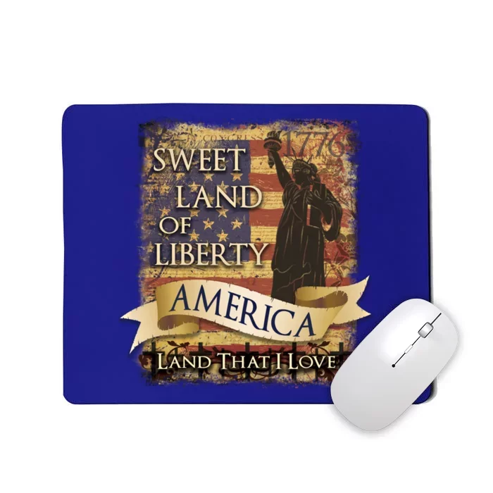 4th Of July America Sweet Land Of Liberty Patriotic Usa Flag Meaningful Gift Mousepad