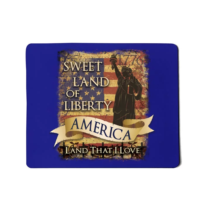 4th Of July America Sweet Land Of Liberty Patriotic Usa Flag Meaningful Gift Mousepad