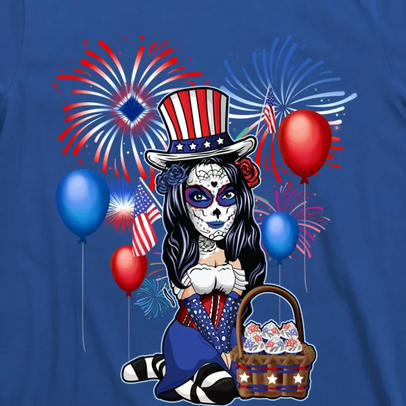 4th Of July Cute Anime Sugar Skull Ga Teen Gift T-Shirt