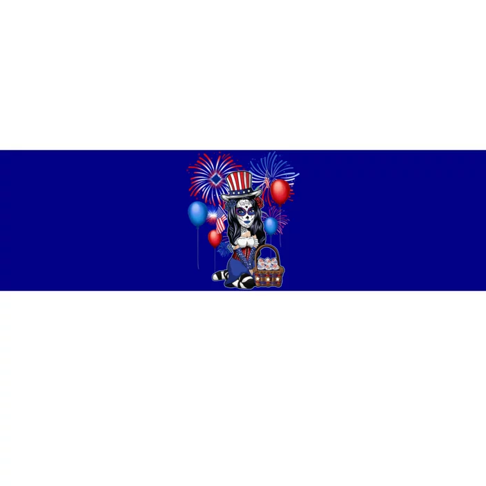 4th Of July Cute Anime Sugar Skull Ga Teen Gift Bumper Sticker