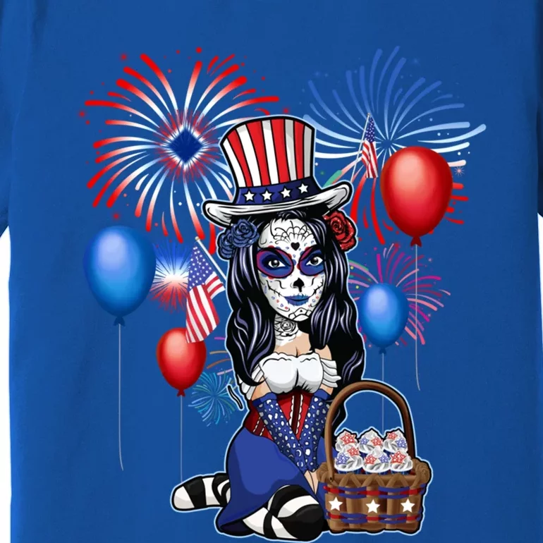 4th Of July Cute Anime Sugar Skull Ga Teen Gift Premium T-Shirt