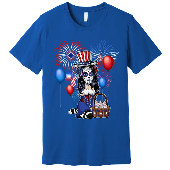 4th Of July Cute Anime Sugar Skull Ga Teen Gift Premium T-Shirt