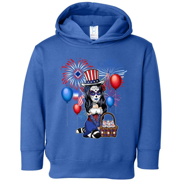 4th Of July Cute Anime Sugar Skull Ga Teen Gift Toddler Hoodie