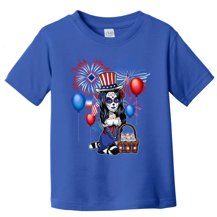 4th Of July Cute Anime Sugar Skull Ga Teen Gift Toddler T-Shirt