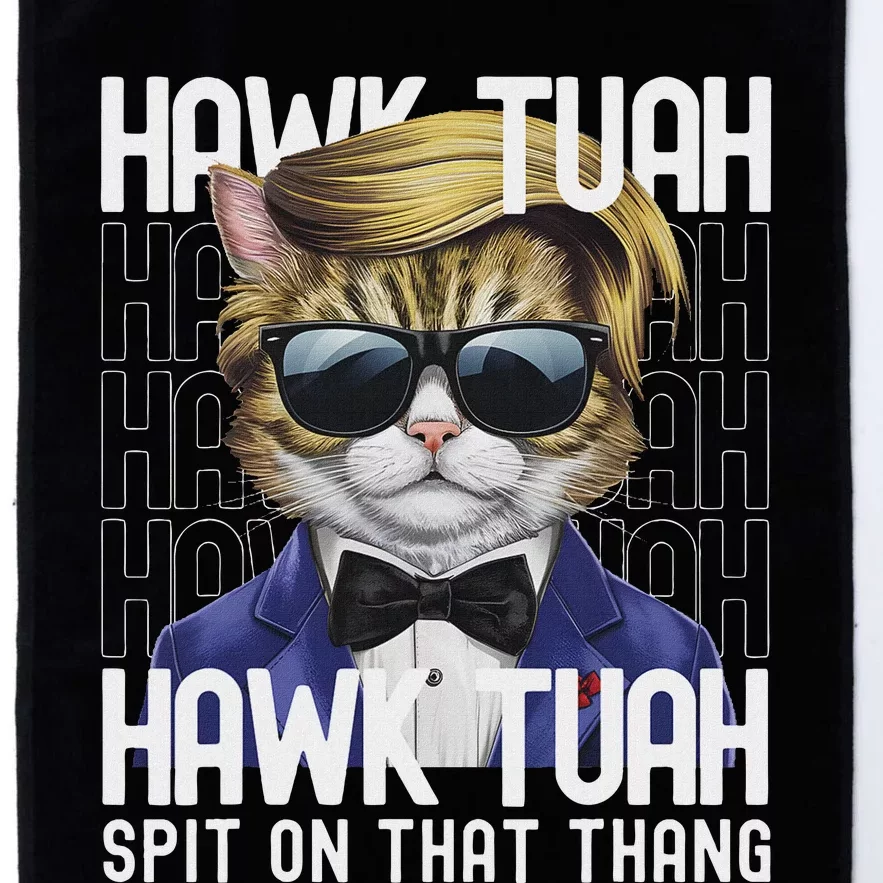 4th Of July Patriotic Cat Usa Hawk Tuah Spit On That Thing Platinum Collection Golf Towel