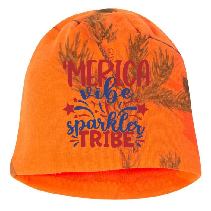 4th Of July Merica Vibes Sparkler Tribe Fireworks Funny Cute Gift Kati - Camo Knit Beanie