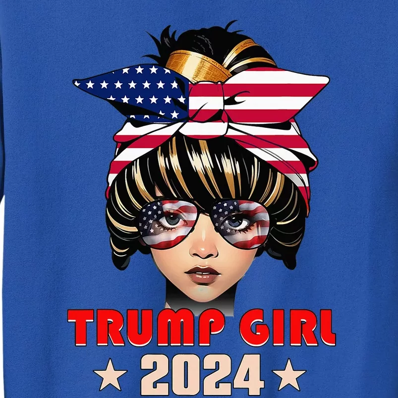 4th Of July Trump 45 47 Trump Girl 2024 Tall Sweatshirt