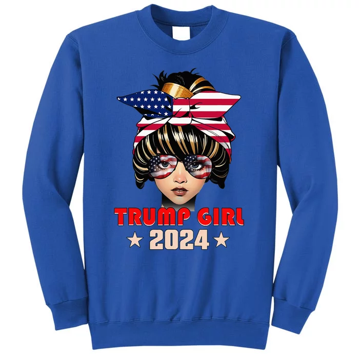 4th Of July Trump 45 47 Trump Girl 2024 Tall Sweatshirt