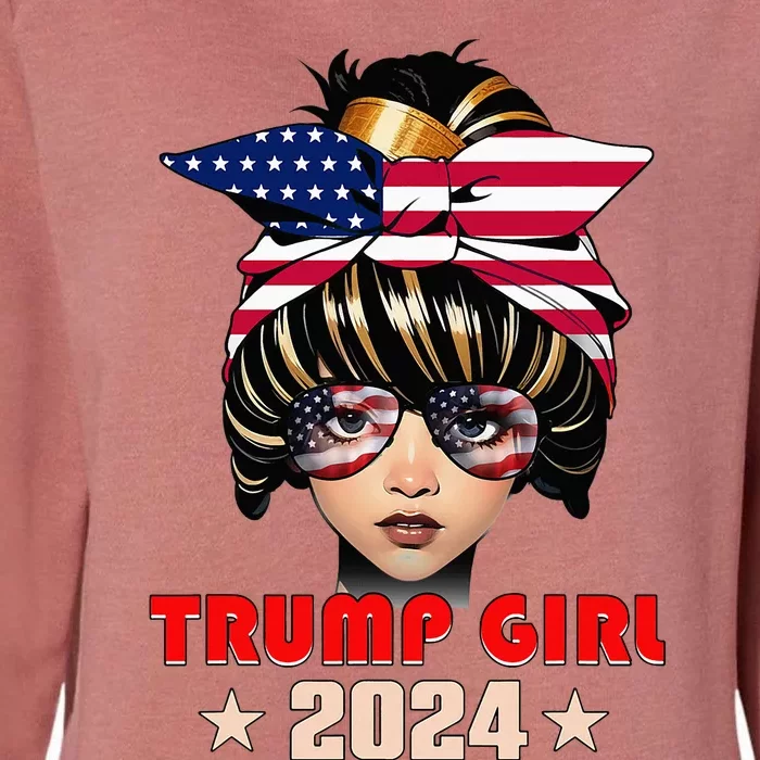 4th Of July Trump 45 47 Trump Girl 2024 Womens California Wash Sweatshirt