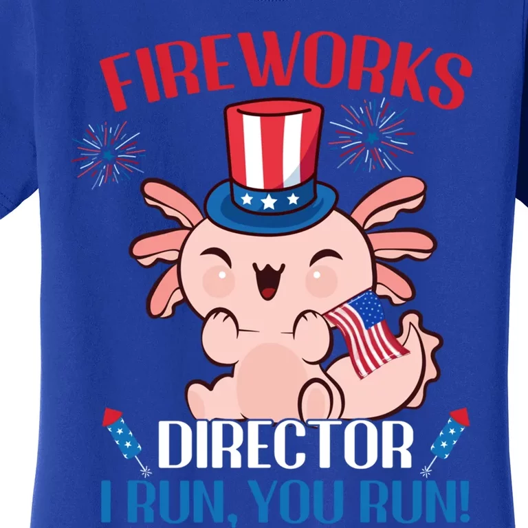 4th Of July Cute Axolotl Fireworks Director Great Gift Women's T-Shirt