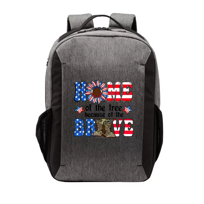 4th Of July Usa Flag Home Of The Free Because Of The Brave Gift Vector Backpack