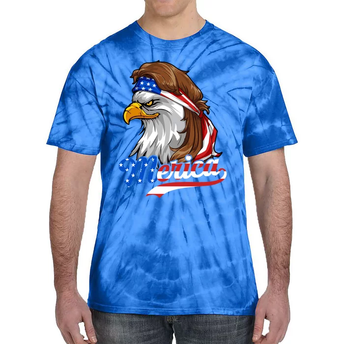 4th Of July Eagle Mullet Merica American Flag Usa Vintage Gift Tie-Dye T-Shirt