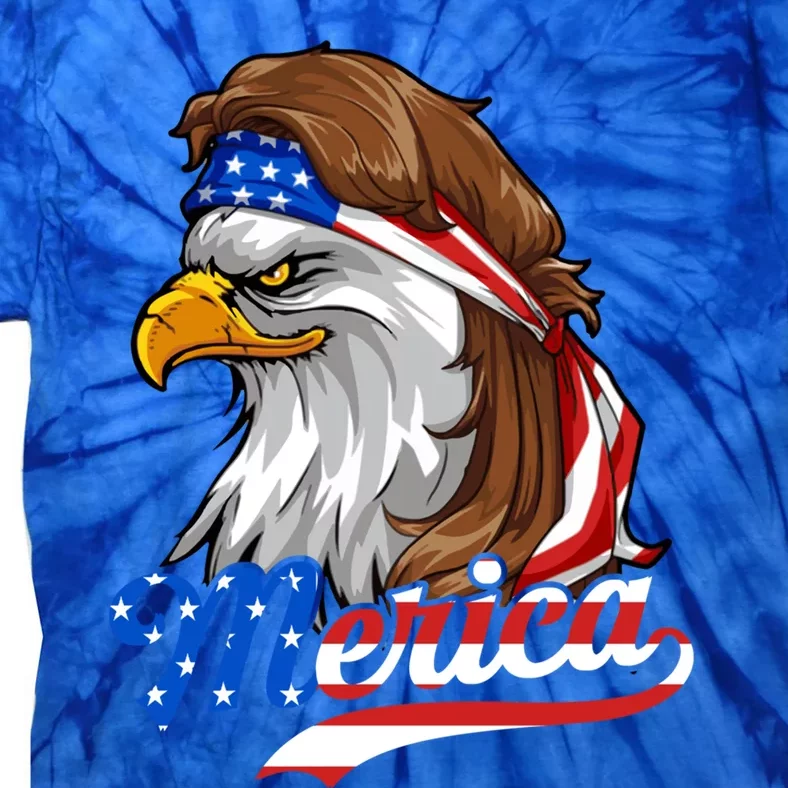 4th Of July Eagle Mullet Merica American Flag Usa Vintage Gift Tie-Dye T-Shirt