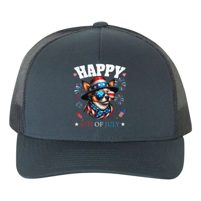 4th Of July Chihuahua Dog Patriotic Hat American Yupoong Adult 5-Panel Trucker Hat