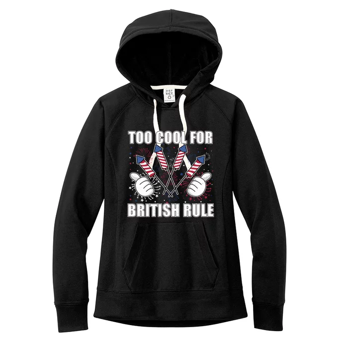 4th Of July Designs Firework Bbq Party In The Usa Meaningful Gift Women's Fleece Hoodie