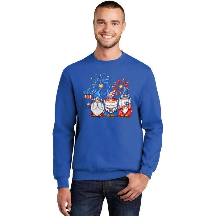 4th Of July American Gnomes Celebrating Independence Day Tall Sweatshirt