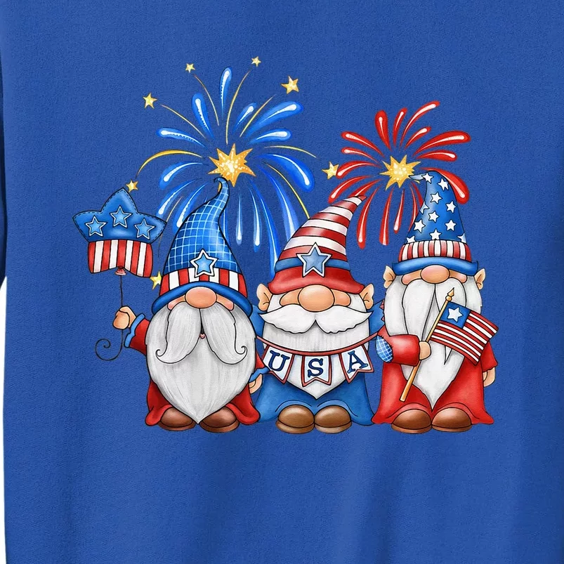 4th Of July American Gnomes Celebrating Independence Day Tall Sweatshirt