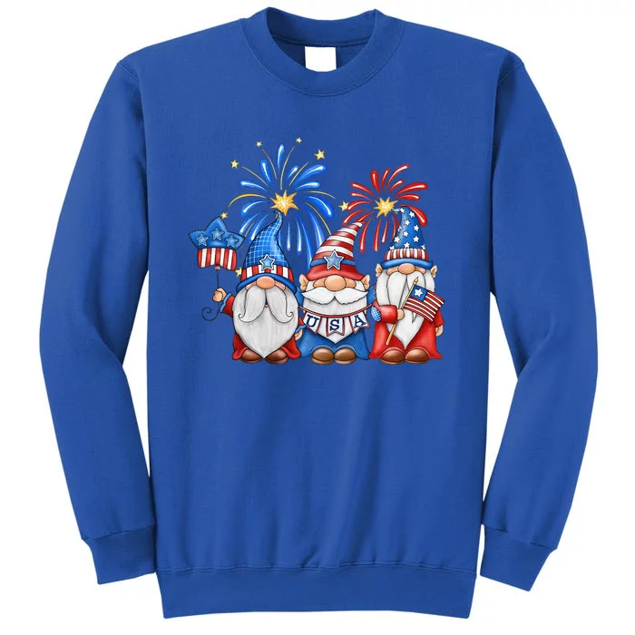 4th Of July American Gnomes Celebrating Independence Day Tall Sweatshirt